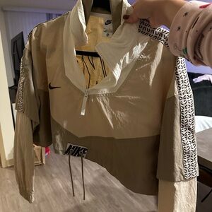 Nike Women's Tan and Cream Utility Jacket